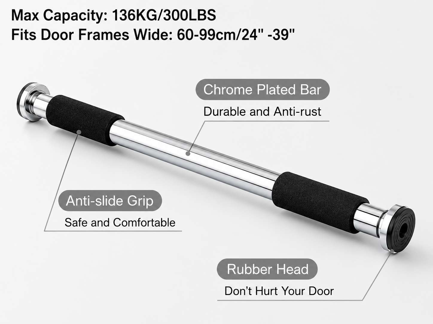 Doorway Pull-Up Bar – Transform Your Home into a Personal Gym!