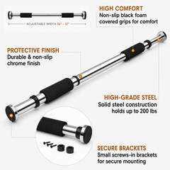 Doorway Pull-Up Bar – Transform Your Home into a Personal Gym!