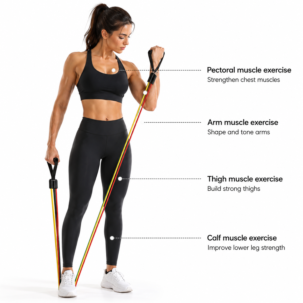 11PCS Power Resistance Band Set—your ultimate portable gym for full-body workouts