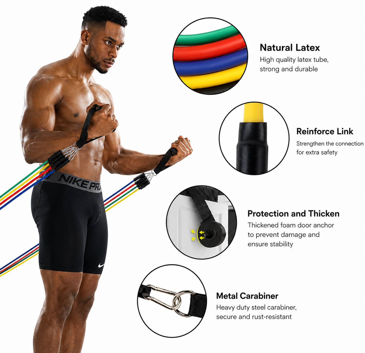 11PCS Power Resistance Band Set—your ultimate portable gym for full-body workouts