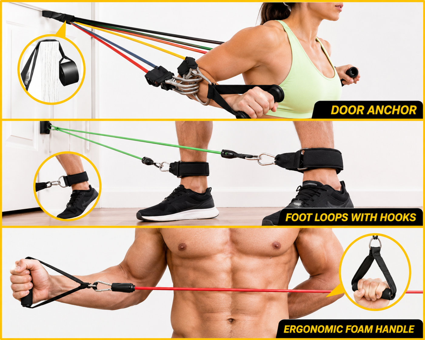 11PCS Power Resistance Band Set—your ultimate portable gym for full-body workouts